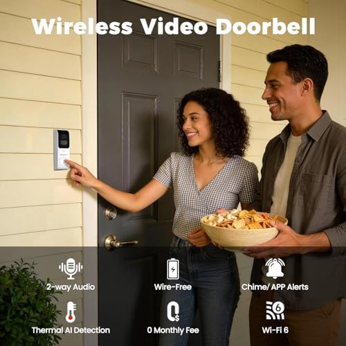 xmartO 2.4G/5G Dual Band Smart Video Doorbell Camera