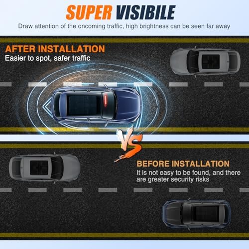 Nilight 8LED Red Traffic Advisor Strobe Light Bar Hazard Safety