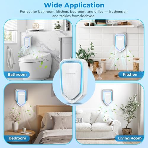 Plug In Negative Ion Air Purifiers Air Ionizers Quiet Air Freshener for Home Bedroom Office Basement - Portable Mini Air Cleaner Odor, Smoke, Dust, Pet Smell