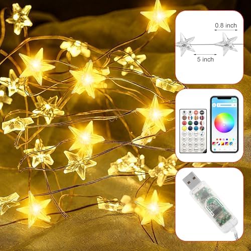 33 FT 80 LED USB Smart Star Lights for Bedroom Indoor