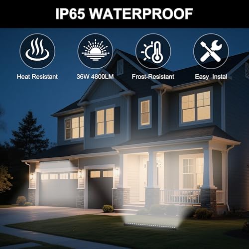 LED Light Bar 6000K Daylight White – IP65 Waterproof 40″ Outdoor Wall Washer Light Bar with Heavy-Duty Plug & Play Cord