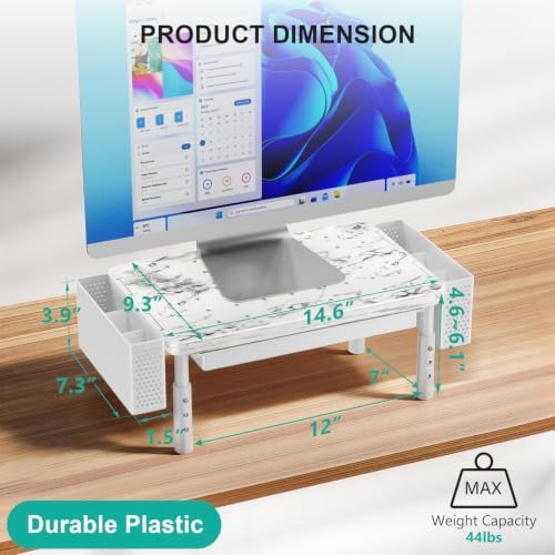 WALI Computer Monitor Stand with Storage and Pen Holder