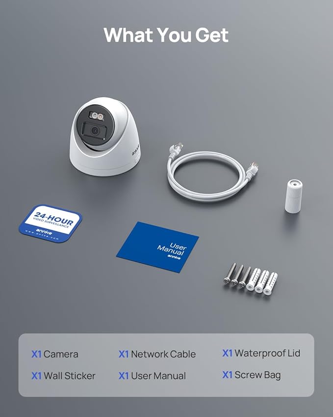ANNKE C800 4K PoE Security Camera with AI Human/Vehicle Detection, IP Cam with Audio,Wide Angle, Remote Access, Spotlight Night Vision, IP67 Waterproof, H.265+, Support up to 512GB TF Card