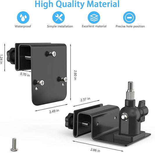Gutter Bracket Mount for Reolink Argus PT 3MP/4MP/5MP/2K,Reolink Argus PT 4K/8MP, Reolink Go PT Ultra Camera and Solar Panel (1pack,Black)