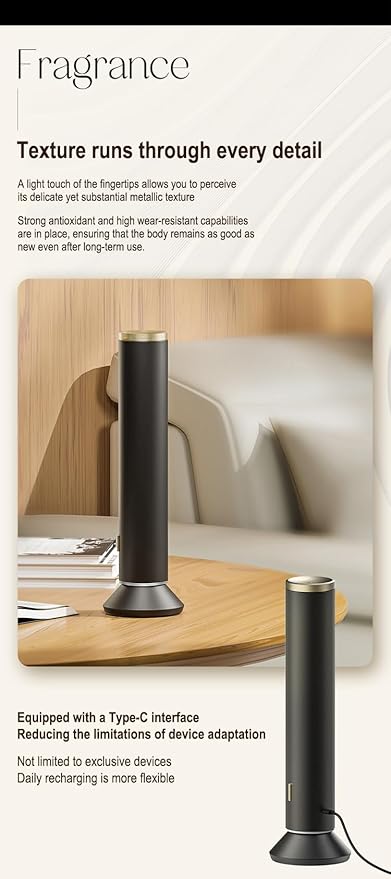 Waterless Essential Oil Diffuser: Smart App & Remote Control, 4000 Sq Ft Coverage, Quiet Aroma Diffuser for Large Room Home Hotel Office, Up to 20H Runtime, 360° Light & Time (Black, Cylindrical)