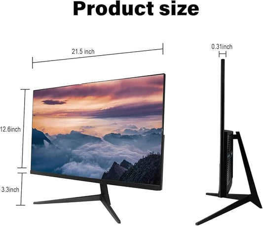 Real HD Security Camera Monitor Screen, 22 Inch 1080P Thin LED PC Monitor with HDMI VGA Built in Speaker Compatible with CCTV Security DVR NVR, Not Support Bluetooth and WiFi