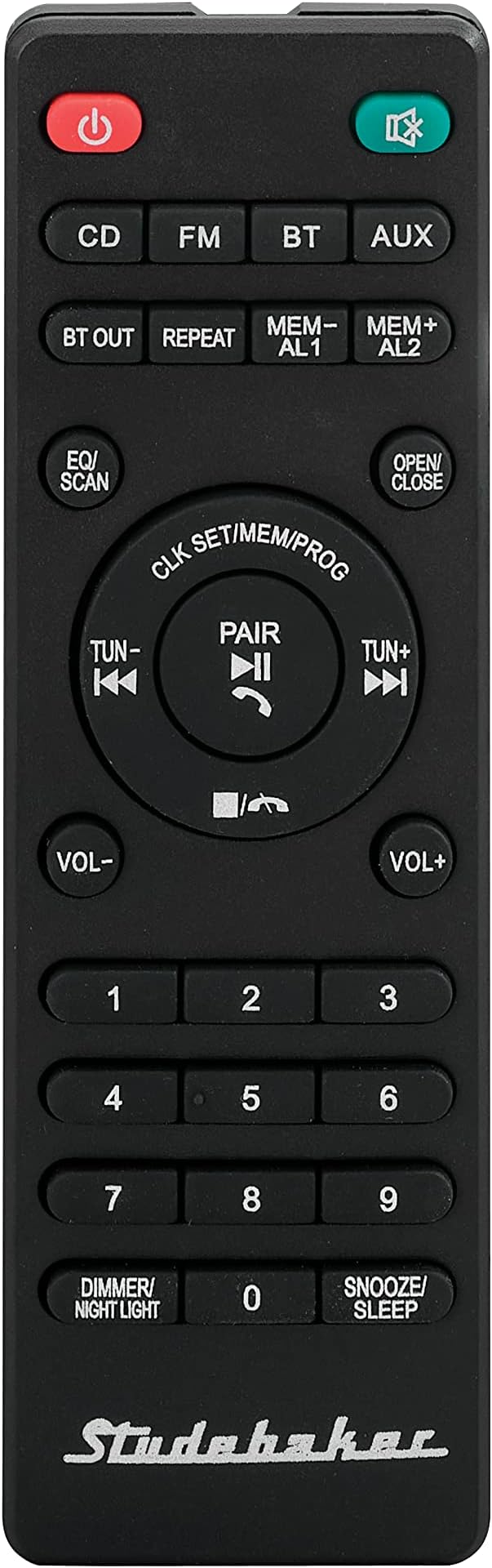 Studebaker Workstaton HiFi Music System with Bluetooth, FM Radio, CD, and Qi Wireless Charging Station (White)