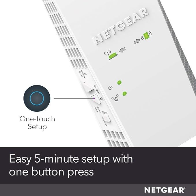 NETGEAR WiFi Mesh Range Extender (EX6400) - Add up to 2,100 sq. ft., 35 Devices - AC1900 Dual Band Wireless Signal Booster & Repeater (up to 1.9 Gbps Speed), Smart Roaming – Free Expert Help