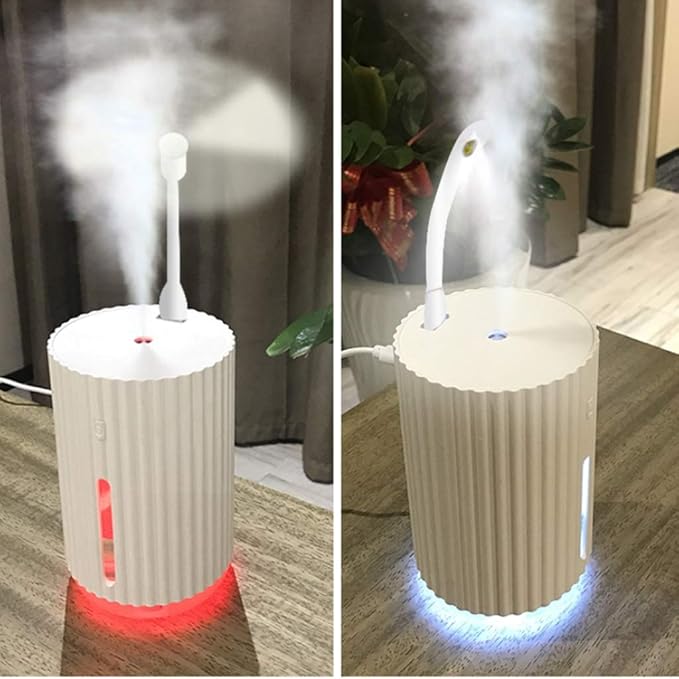 USB Humidifier Mini Mute Home Air Purifier Bedroom Dormitory Student Small Office Desktop Portable Spray Pregnant Baby Aromatherapy Machine Air Humidifier (Color : Pink) (White)
