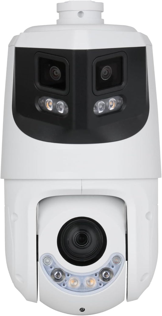 EmpireTech IP POE Panoramic & PTZ Wired Camera Dual Lens 8MP + 4MP 25x Starlight Smart Dual Light,Perimeter Protection,PTZ4E25X-T180