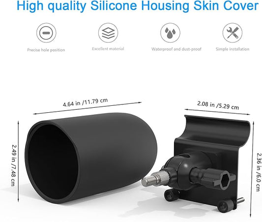 Vinyl Siding Mount + Silicone Skin Cover for TP-Link Tapo MagCam 2024 PCMag(Tapo C425) and Tapo SolarCam 2K Security Cameras (Black)