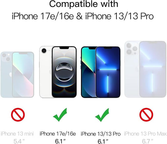 JETech Privacy Full Coverage Screen Protector for iPhone 17e (2026) / iPhone 16e / iPhone 13/13 Pro, Anti-Spy Tempered Glass Film, Edge to Edge Protection, 6.1-Inch Display, 2-Pack