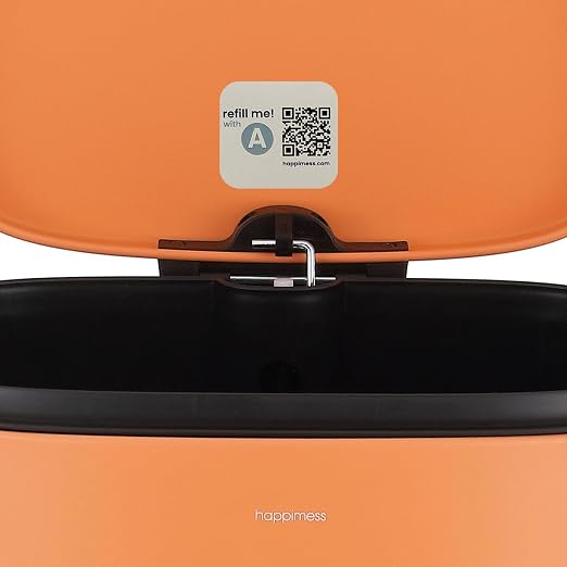happimess Curtis 8 Gal Step Trash Can Soft Close 25", Carrot Cake