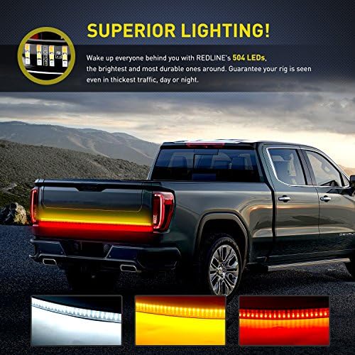 Nilight 60 Inch Truck Tailgate Light Bar Triple Row 504 LEDs