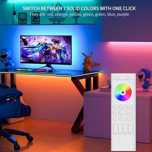 RC03RF Wireless 2.4G RF 4 Zone RGB RGBW RGBCCT Wall Mounted & Mobile Smart Remote Powered by 2XAAA Batteries 3V Work with C03W C03Z C04W C05Z Controller