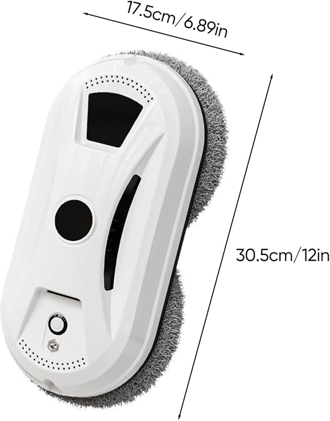 SakerPlus Automatic Smart Window Cleaning Robot, Dual Spinning Mop Pads, AI Smart Path, Remote Control, 20-Min UPS Backup, 90W Suction Cleaner for Windows, Glass, Walls & Tile