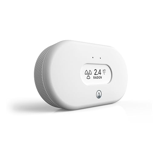 Airthings 2989 View Radon - Radon Monitor with Humidity & Temperature Detector - Battery Powered Mobile APP, WiFi, Alerts & Notifications