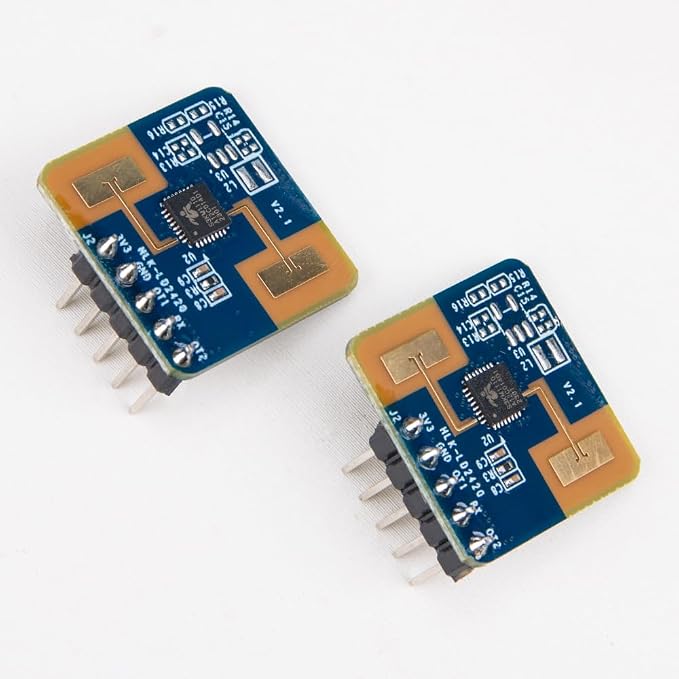ZORZA 2Pcs Mini LD2420 24GHz mmWave Radar Sensor Human Presence Detector | Low Power 50mA 3.3V,Replace PIR for Home Automation Smart Lighting Control,GPIO UART Output,for Home Assistant Esp32 Platform