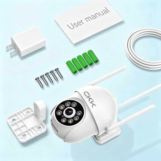 CKK 2K Security Camera Outdoor Corded Power, 3MP Cameras for Home Security