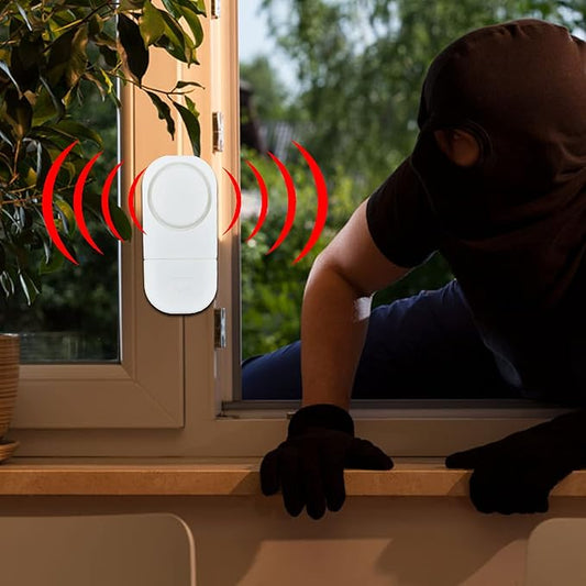 12 Pack Wireless Security Window/Door Alarm, Magnetic Sensor Door Window Burglar Alert Alarm Pool Alarms Super Loud for Home, Garage, Apartment, Dorm, RV and Office(Include Batteries)
