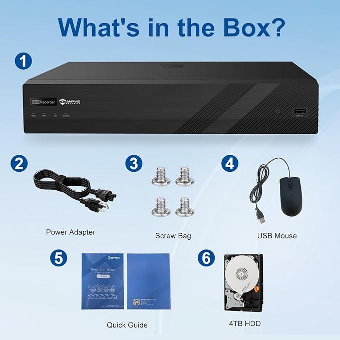Anpviz 12MP 16 Channel POE NVR IP Security Video Audio Recorder Pre-Installed 4TB HDD, Only Plug & Play with Anpviz Cameras, Support 12MP/8MP/6MP/5MP/4MP/3MP IP PoE Camera for Business, NDAA