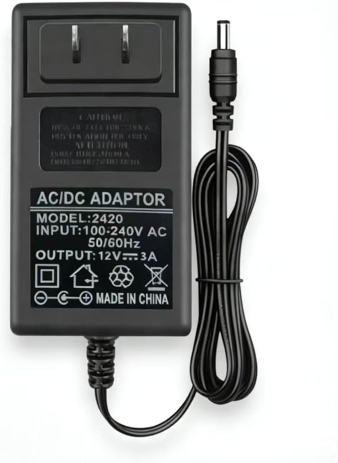 12V DC Power Supply 3A 36W Universal AC Adapter 100-240V 50-60hz to 12 Volt Power Adapter Cord 3Amp 2.5A 2A 5.5mm x 2.5mm 2.1mm for LED Strip Light CCTV Security Camera PC Monitor and More