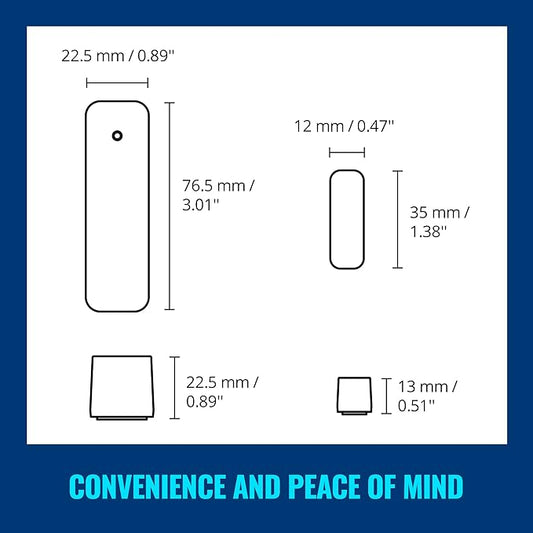 WiZ Connected Contact Sensor 2-Pack - Home Monitoring, Home Automation, Real-Time Alerts, Light Alarms, Easy Setup