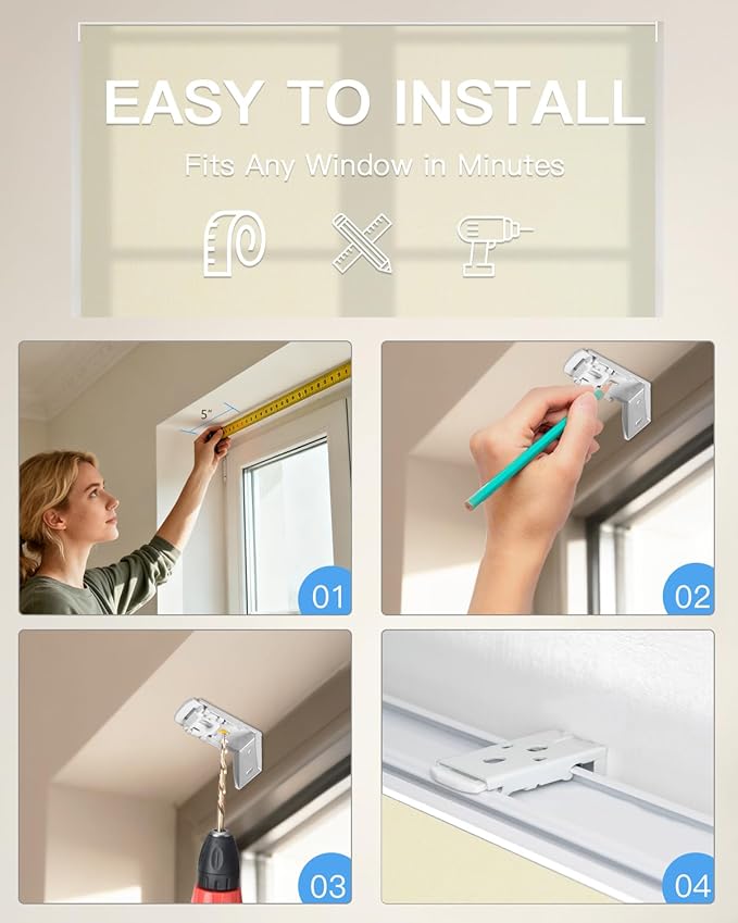Motorized Roman Shades for Windows, Custom Light Filtering Roman Blinds with Remote, Smart Privacy Window Shades for Living Room Kitchen Office, Alexa & Google Home Compatible, App Control via RF Hub
