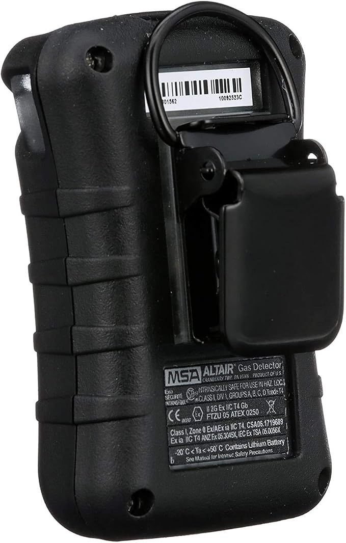 MSA 10092523 ALTAIR Single-Gas Detector - (O2) Oxygen (Low: 19.52%, High 23.0%), Color: Black, Portable Gas Monitor, Durable, Handheld, UL Standard-Approved