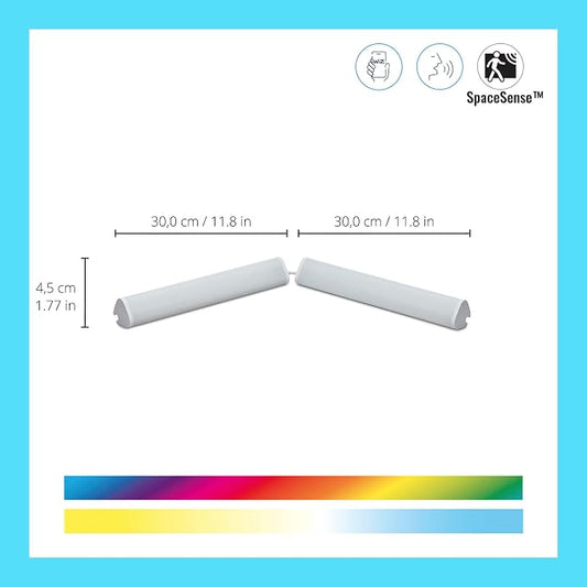 WiZ Connected Portable LED Light Bar, 1 Pack, Flowing Multicolor LED Color-Changing Light Bar For Your Smart Home, Compatible with Alexa and Google Home Assistant