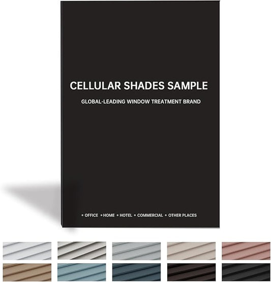Changshade Cellular Shades Cordless Blinds Custom Size, Honeycomb Indoor Window Blind 1.5 inch Cell Pleated for Home, Office, Bedroom, Nursey, Fabric Sample