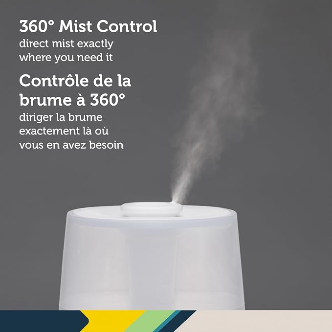 Safety 1st Humid Control Filter Free Humidifier, Detects temperature and humidity levels, White