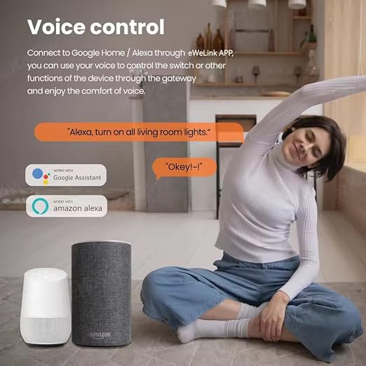 Smart Home Dry Contact Relay Switch, Remote Control Switch for Light Garage Door, Compatible with Alexa Google Home, Requires Zigbee Hub (Tuya Zigbee Hub)