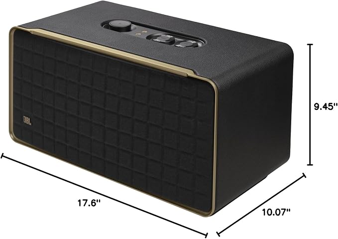 JBL Authentics 500 - Smart Home Speaker - Black | Superb sound and performance with Dolby Atmos Music, Inspired by retro design, Music streaming services via built-in Wi-Fi