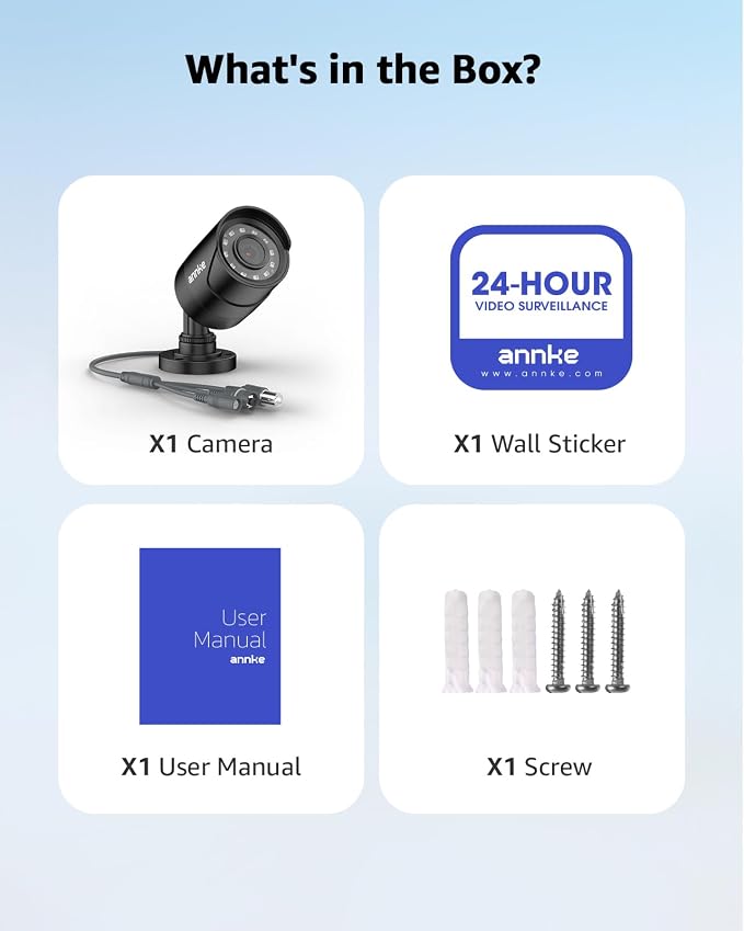 ANNKE 1080p Security Camera 4-in-1 CCTV Bullet Wired Cam, AHD/TVI/CVI/CVBS