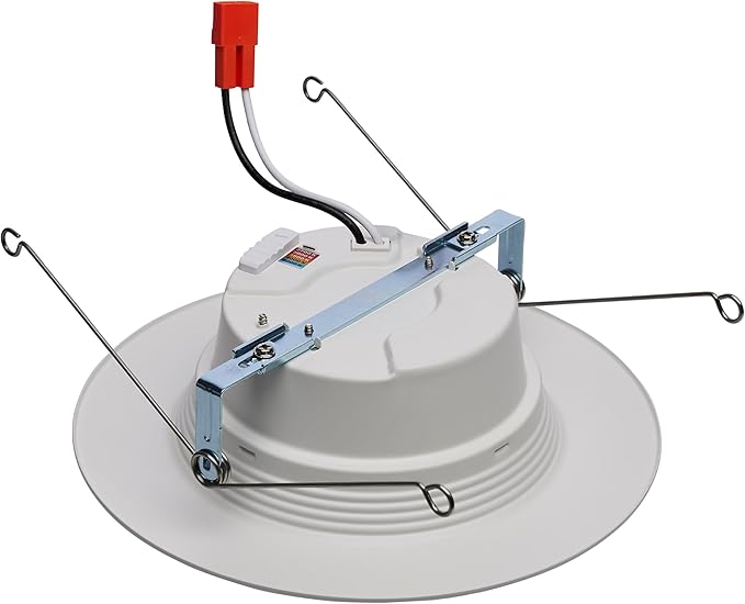 Satco LED Retrofit Downlight with Stepped Baffle, CCT Selectable 2700K/3000K/3500K/4000K/5000K, 5-6 Inch Round (High Lumen), White