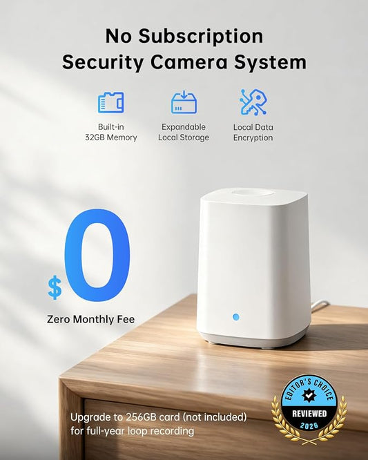 ELYSOO 4K Solar Security Cameras Wireless Outdoor Home System, 4-Cam Kit