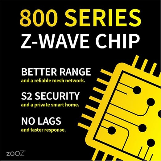 Zooz Z-Wave Long Range Double Switch (White) ZEN30 800LR for Fan and Light Combo (NO Speed Control), Hub Required (Works with Home Assistant, Hubitat, Wink, SmartThings, Z-Box Hub)
