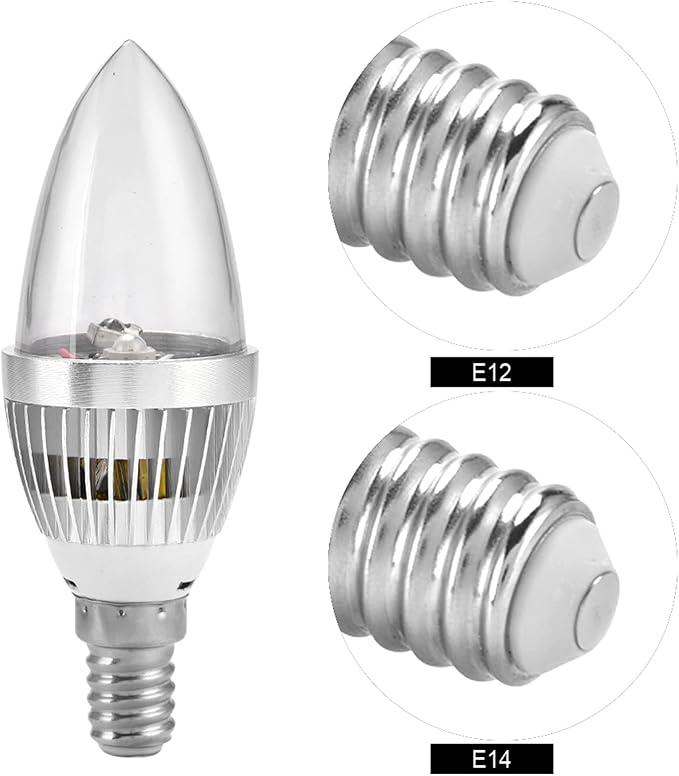 Pilipane E14 Color Changing Light Bulb, 3W RGBW Bulb Candle Base with LED Bulbs, Smart Light Bulbs for Home, Party, Christmas for Mood Lighting