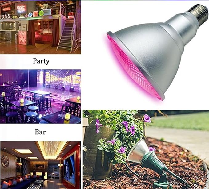 Jaspertronics™ PAR38 30W Color Changing LED Floodlight Smart Light Bulb with Voice Control or IR Remote Control. E27 Base Perfect for Lawn, Landscape, and Parties!