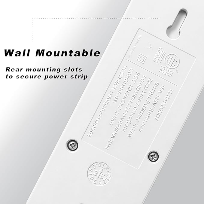 LINKVOLT Smart Power Strip WiFi Surge Protector Alexa Google Home Voice Control Outlet Extender for Home Office 3AC 15A 1875W 2.4GHz Voice Control