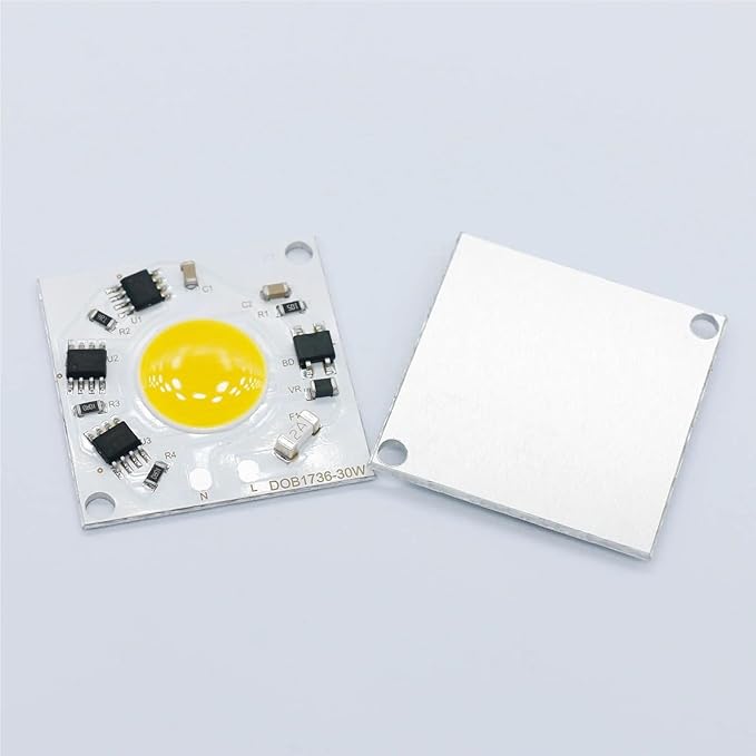 LED COB Chip 30W 2400lm Lumens Pure White Warm White Light 3000k 6500k 220V Smart IC No Need to Drive Commercial Lighting l(Pure White 6500K)