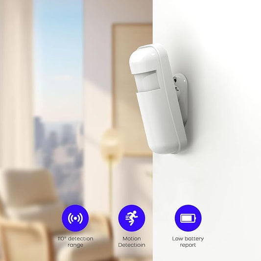 PGST Wireless Infrared Motion Sensor PIR Motion Detector Anti-Theft for Home Security (PGST Home Alarm System Required)