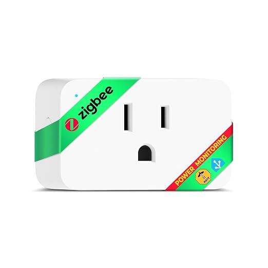 Zigbee Smart Plug, Energy Monitoring, ππΆπ΄π―π²π² πππ― Required, ETL Certified, Compatible with Alexa, Google Home, Home Assistant, SmartThings, Remote App Control, Smart Outlet, 1 Pack