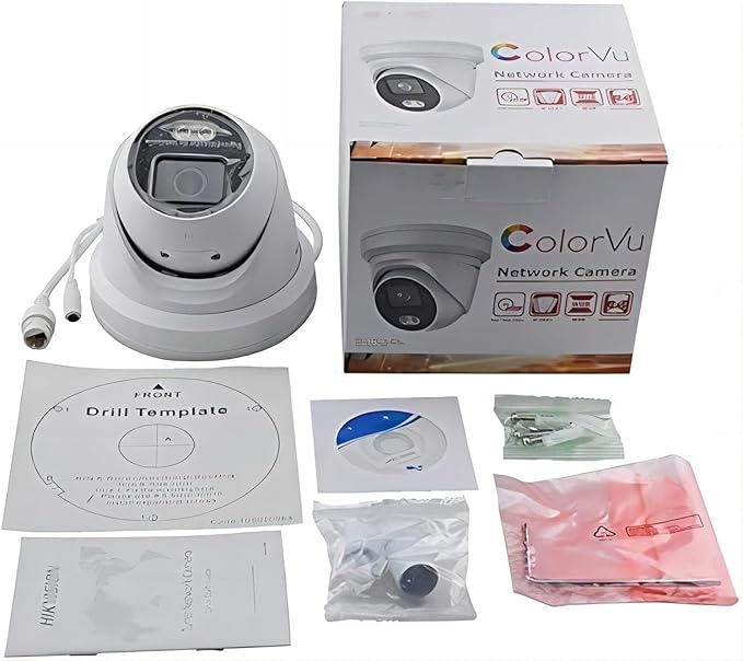 DS-2CD2347G2-LU 4MP Acusense Color-Vu PoE IP Turret Dome Camera 247 Full Color, 2.8mm Lens, IP67, 130dB True WDR, H.265+ Compression, Built in Mic, Human & Vehicle Detection, Work with Ⲏіkconnect