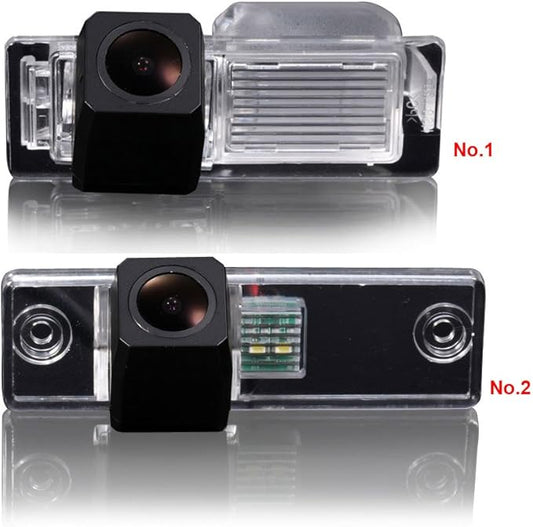 Rear View Back Up Reverse Parking Camera in License Plate Lighting Night Version (NTSC) for Saab 9-3/93/9-X/ 97X/ 9-4X /95/9-5 Chevrolet Cruze Aveo Buick Cadillac SRX/XTS/CTS (Model A= Clip)