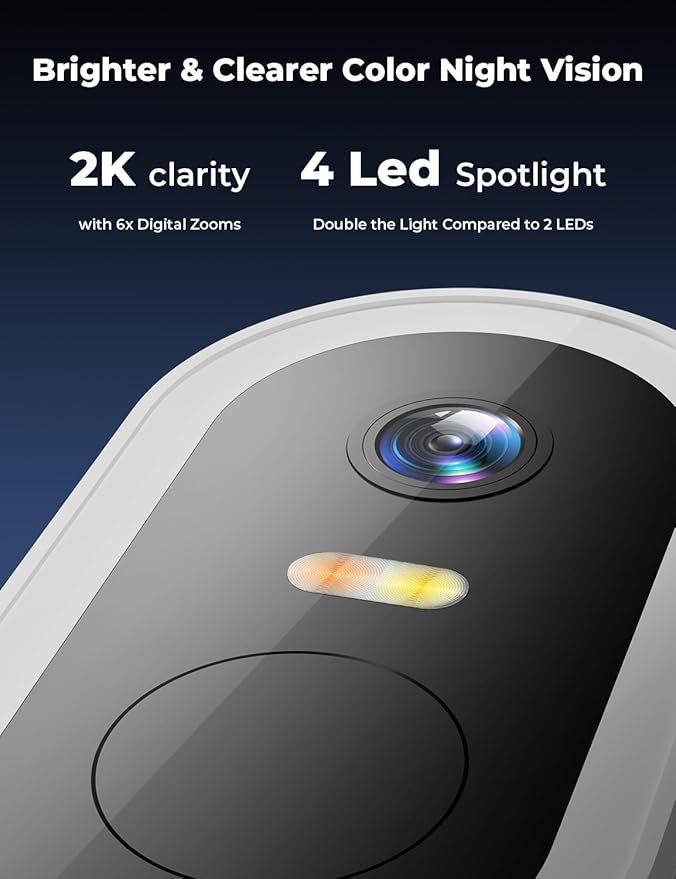 Security Cameras Wireless Outdoor No Subscription,5G/2.4G WiFi 4MP Solar Cameras for Home Security 2Cam-Kit,180-Day Powered,128GB Local Storage,Color Night Vision Home Security Cameras System