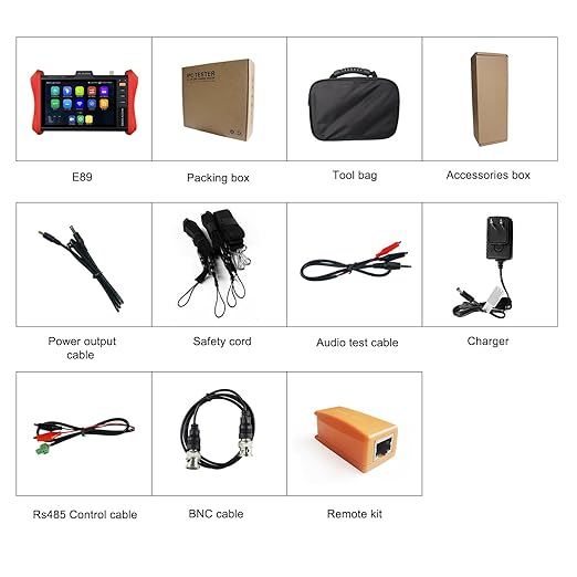 4K 12MP IP Camera Tester, WANLUTECH 90W PoE Power Output 8'' Touchscreen CCTV Test for 8MP TVI CVI AHD CVBS Cameras, SFP Test, RJ45 Cable TDR Test, WiFi Network Tools, HDMI VGA (E89)