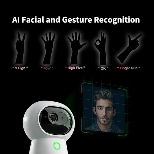 Aqara 2K Security Indoor Camera Hub G3, AI Facial and Gesture Recognition, Infrared Remote Control, 360° Viewing Angle via Pan and Tilt, Works with HomeKit Secure Video, Alexa, Google Assistant, IFTTT