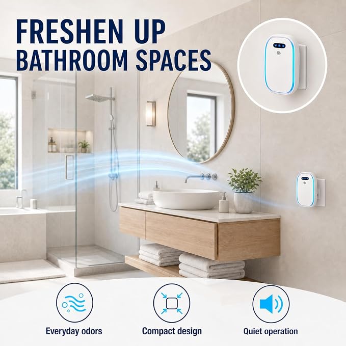 Plug In Air Purifier 4 Pack, Negative Ion Air Ionizers for Home, Quiet Filterless Air Freshener Plug In and Odor Eliminator for Bedroom, Bathroom, Kitchen, Office, Pet Odor and Smoke